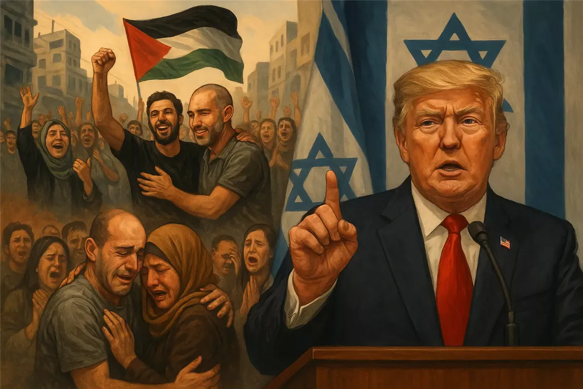 ترامب أمام الكنيست يعلن انتهاء الحرب في غزة - Illustration