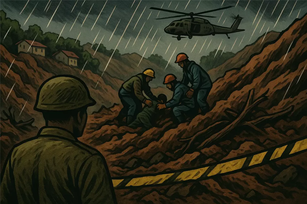 انهيار أرضي في كينيا - Illustration