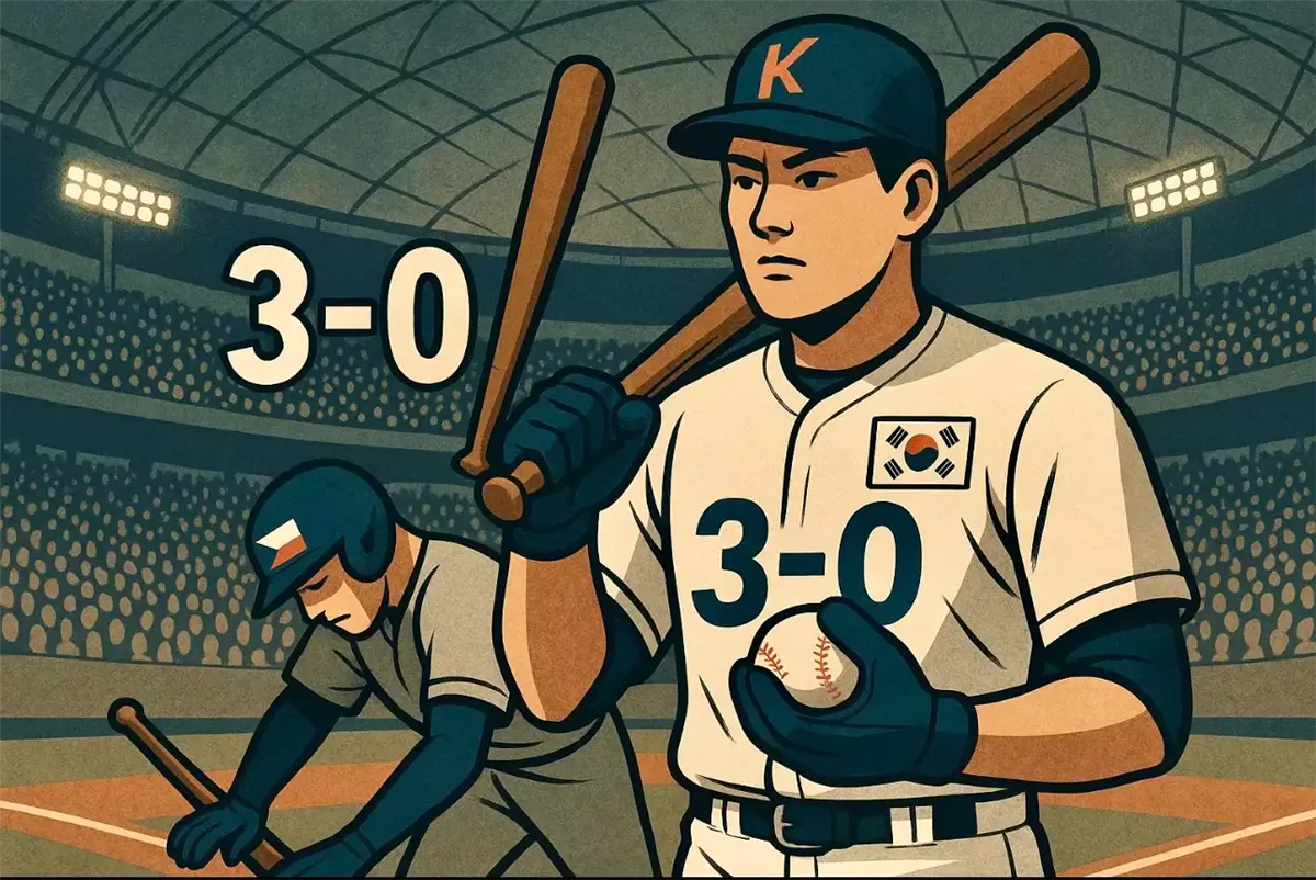 كوريا الجنوبية تواصل نجاحها في سلسلة K-Baseball أرشيفية 