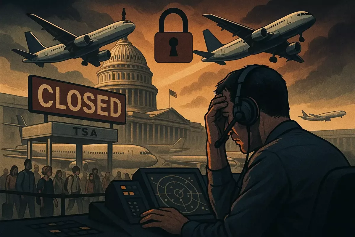أطول إغلاق حكومي في تاريخ الولايات المتحدة - Illustration