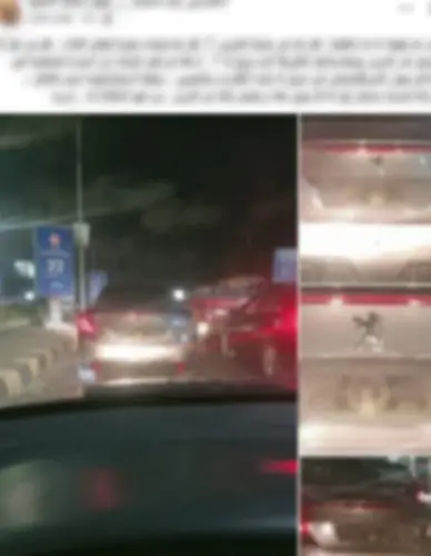 ضبط سيارة بلوحات معدنية مخالفة وزجاج حاجب للرؤية