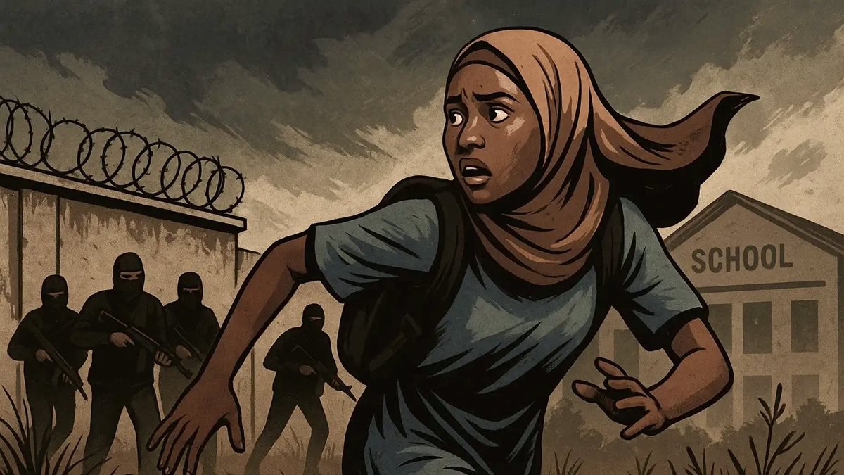 تمكنت 50 طالبة من الفرار وقت الاختطاف - Illustration