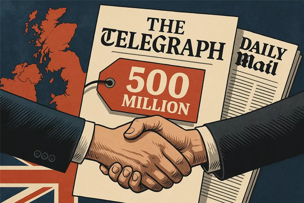 استحواذ ديلي ميل على ديلي تلغراف مقابل 500 مليون - Illustration