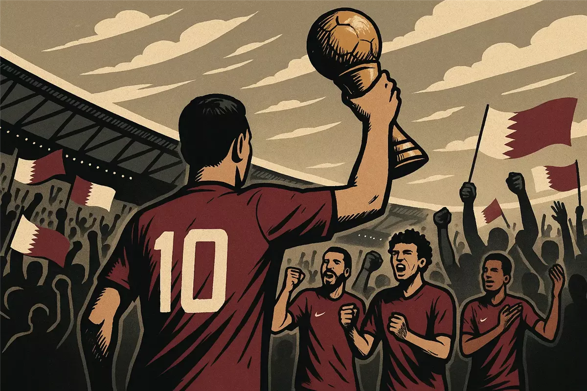 دعم جماهيري كبير يرافق منتخب قطر أرشيفية
