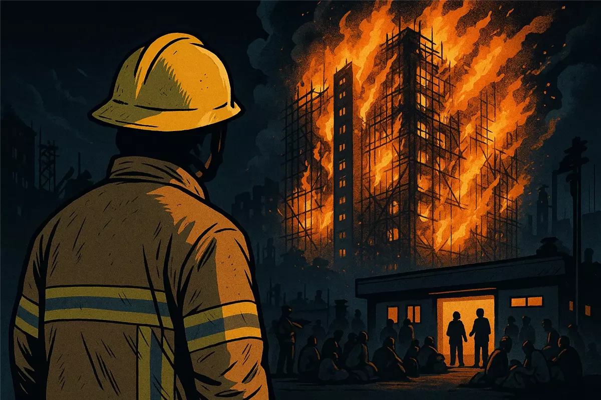 أحد أعنف حرائق الشقق في تاريخ هونغ كونغ - Illustration