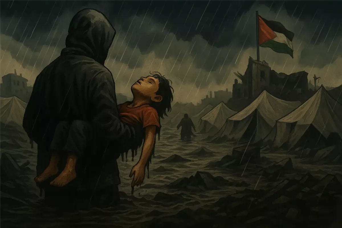 أوضاع إنسانية صعبة في غزة - Illustration