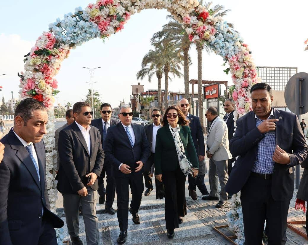 افتتاح ميدان الإسماعيلية وتطوير طريق البلاجات بحضور وزيرة التنمية المحلية