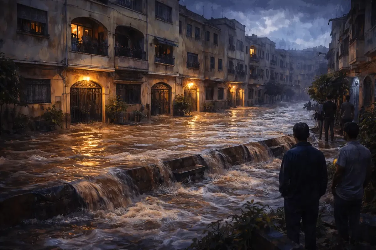أحياء سكنية تغرق بعد أمطار غزيرة أرشيفية