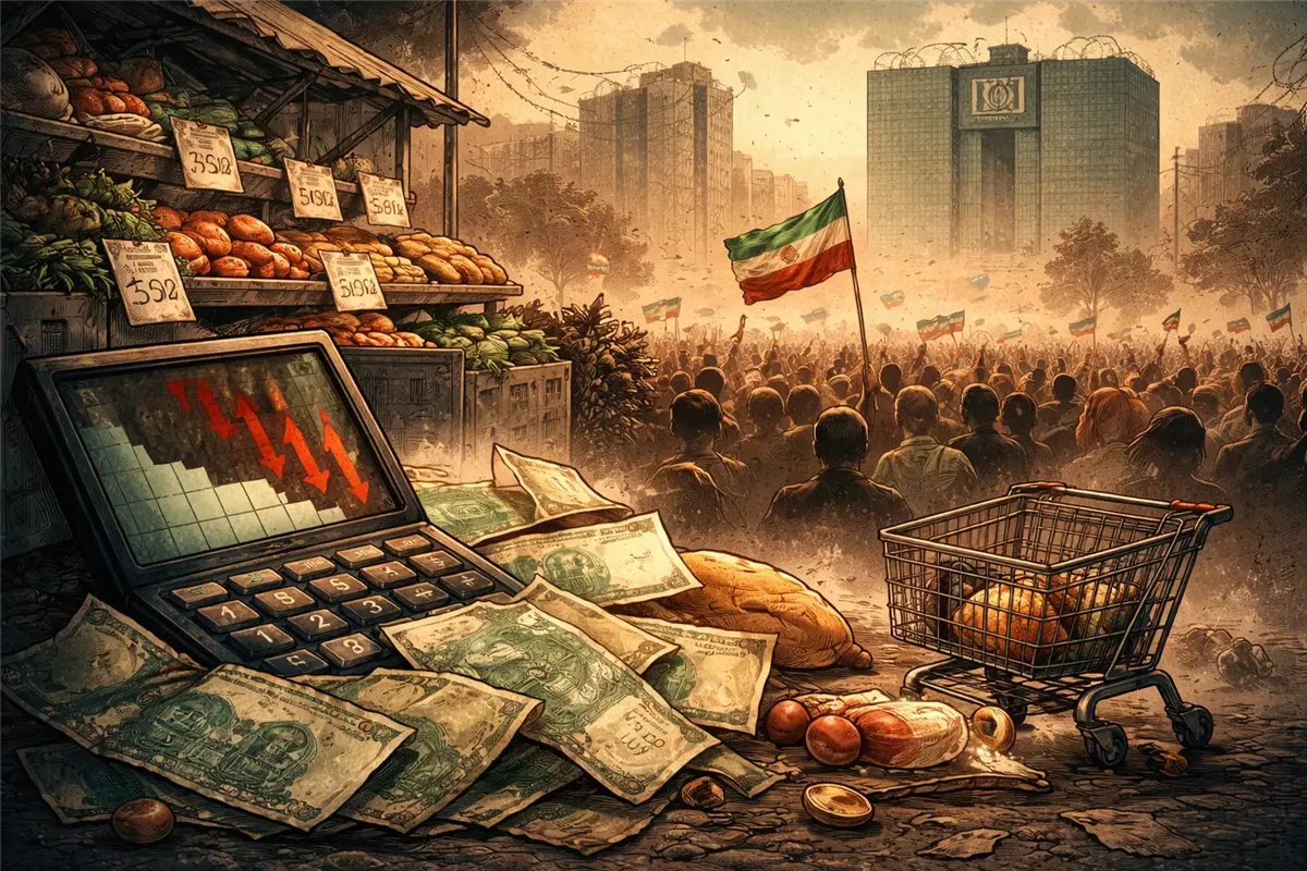 احتجاجات واسعة ضد الحكومة الإيرانية - Illustration