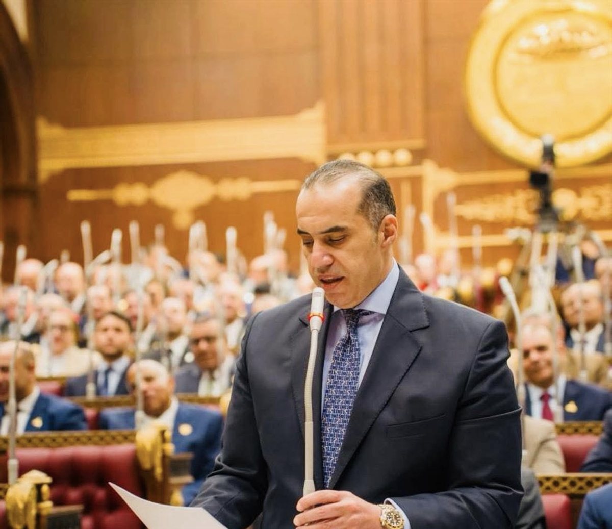 المستشار محمود فوزي وزير الشؤون النيابية والقانونية