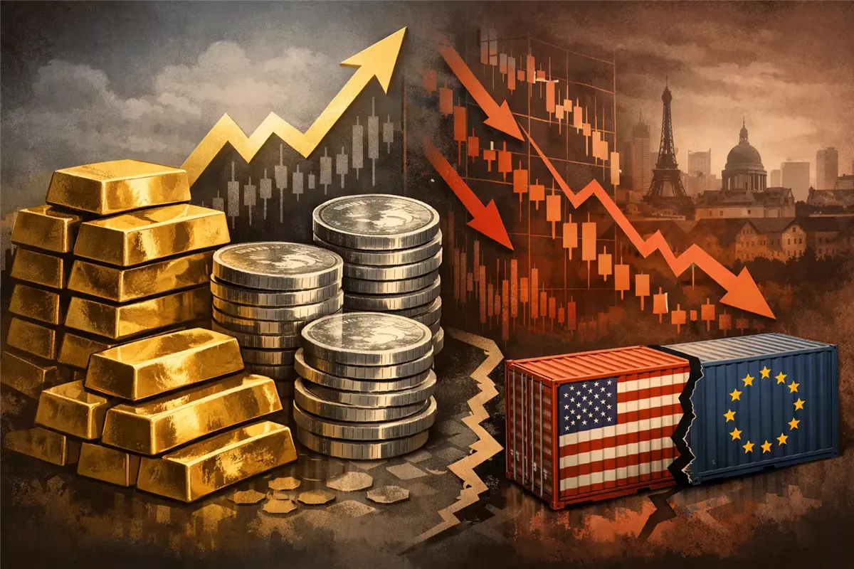 ارتفاع تاريخي لأسعار الذهب والفضة في ظل التوترات التجارية - Illustration