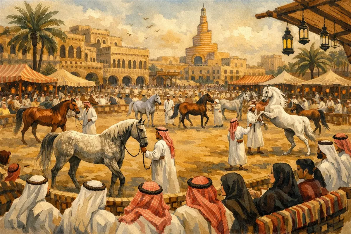منافسات قوية تميز مهرجان سوق واقف للفروسية أرشيفية