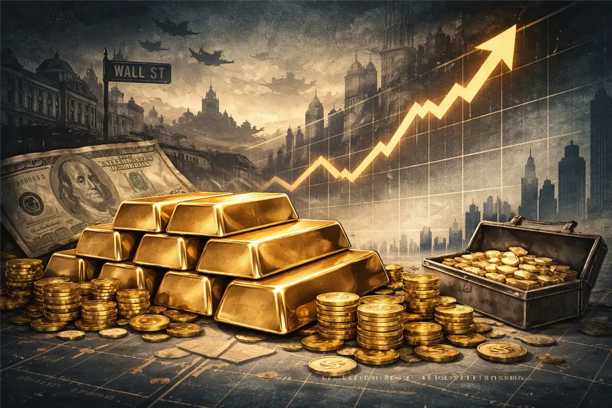 الأسواق المالية تتأثر بارتفاع أسعار الذهب - Illustration