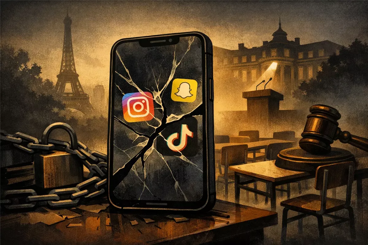 نقاشات في فرنسا حول حظر شبكات التواصل الاجتماعي - Illustration