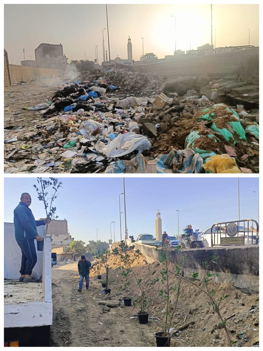تنفيذ أعمال نظافة موسعة بحي العجوزة بمحافظة الجيزة