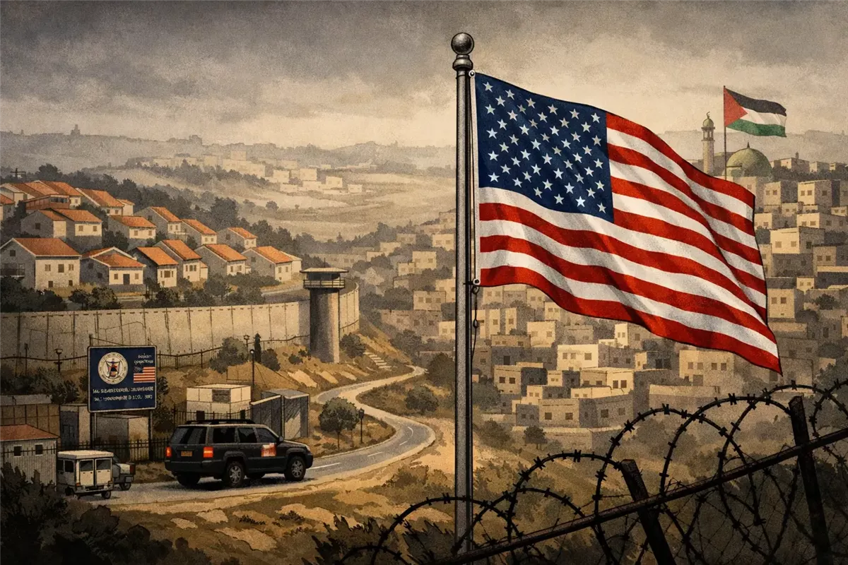 السلطة الفلسطينية تندد بخطوة السفارة الأمريكية في الضفة الغربية - Illustration