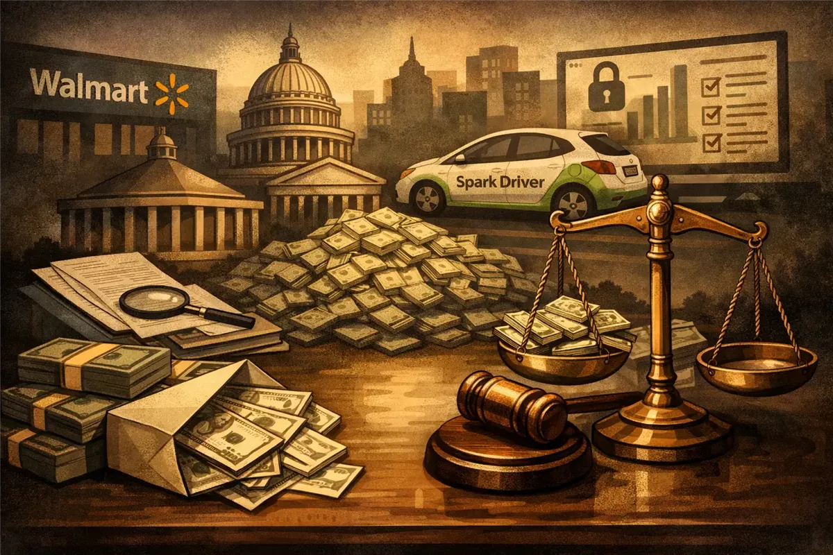 اللجنة الاتحادية للتجارة وتسوية وولمارت بشأن الإكراميات - Illustration