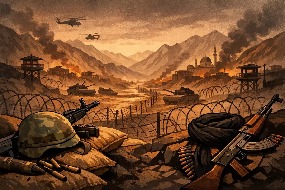وزير الدفاع الباكستاني يعلن الحرب المفتوحة مع أفغانستان - Illustration