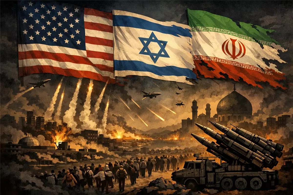 مقتل علي خامنئي بعد هجوم أمريكي إسرائيلي على طهران - Illustration