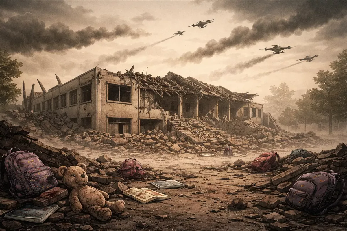 قيادات إيرانية تعلق على مقتل ضحايا المدرسة - Illustration