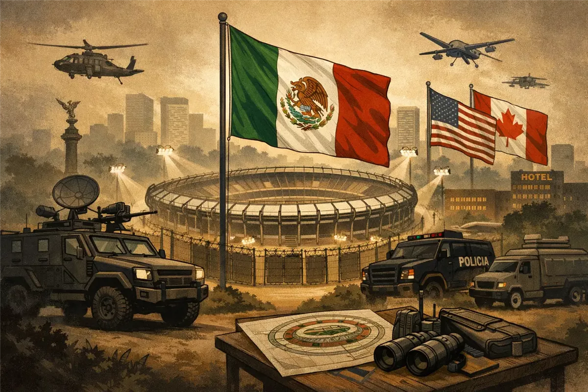 الرئيسة كلوديا شينباوم تعلن خطة كوكولكان لتأمين كأس العالم 2026 في المكسيك - Illustration