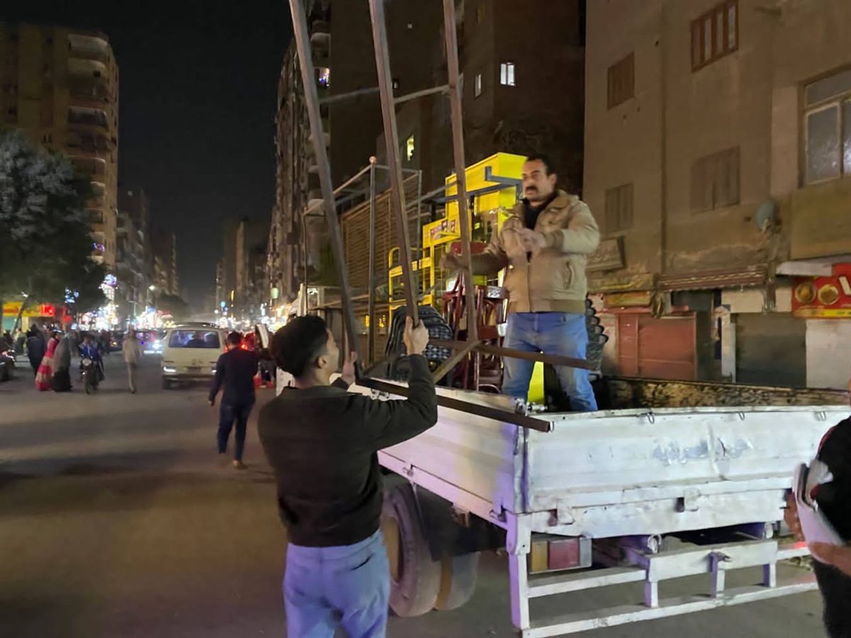 حملات رفع الإشغالات بحي العمرانية بمحافظة الجيزة