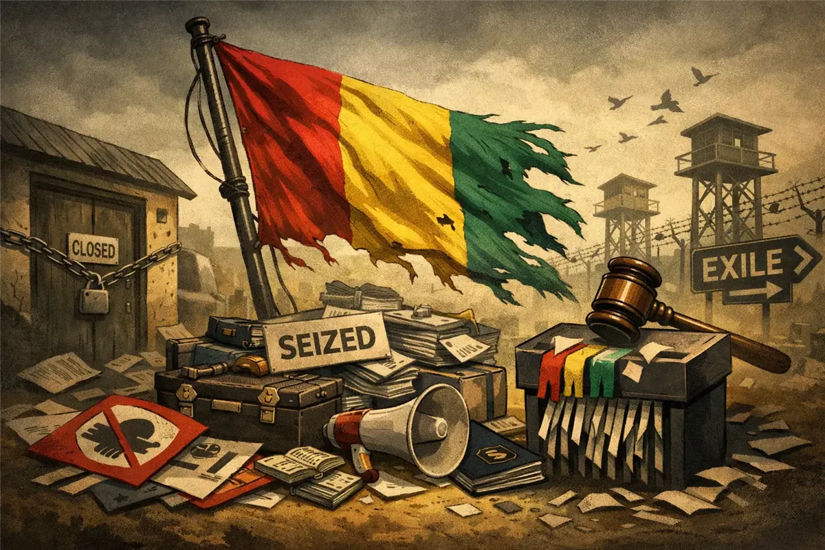 زعيم المعارضة سيليو دالين ديالو يتحدث عن الأزمة السياسية في غينيا - Illustration