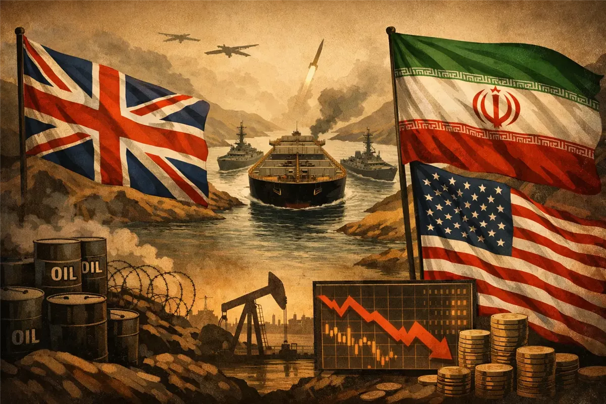 كير ستارمر يناقش أزمة مضيق هرمز وتأثيرها على الشحن العالمي - Illustration