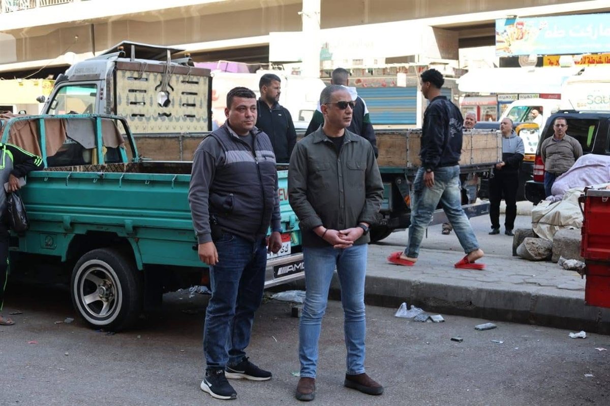 محافظ الجيزة يقود حملة بأرض اللواء لرفع الإشغالات