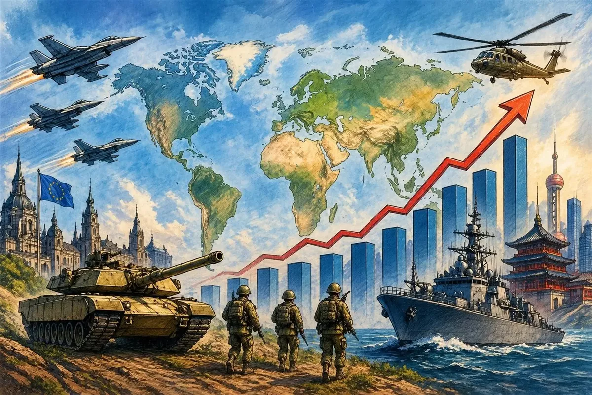 أوروبا تقود الزيادة العالمية في الإنفاق العسكري - Illustration