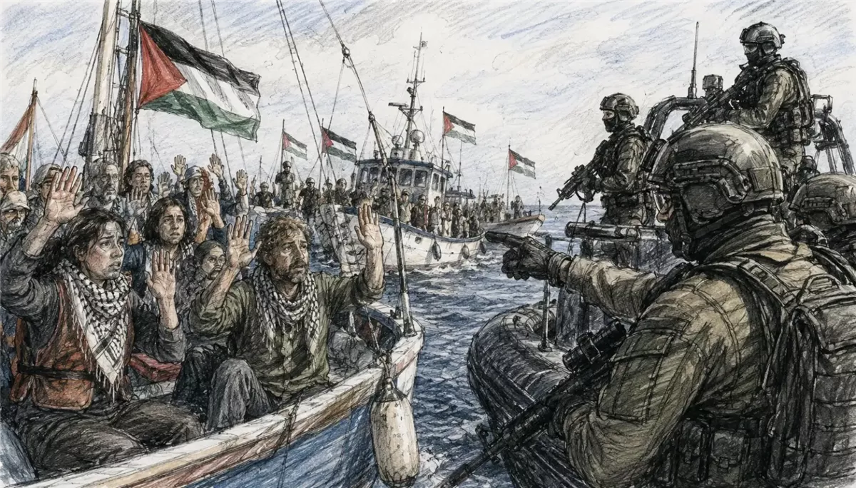 اعتراض قافلة Global Sumud يفجر أزمة دولية - Illustration