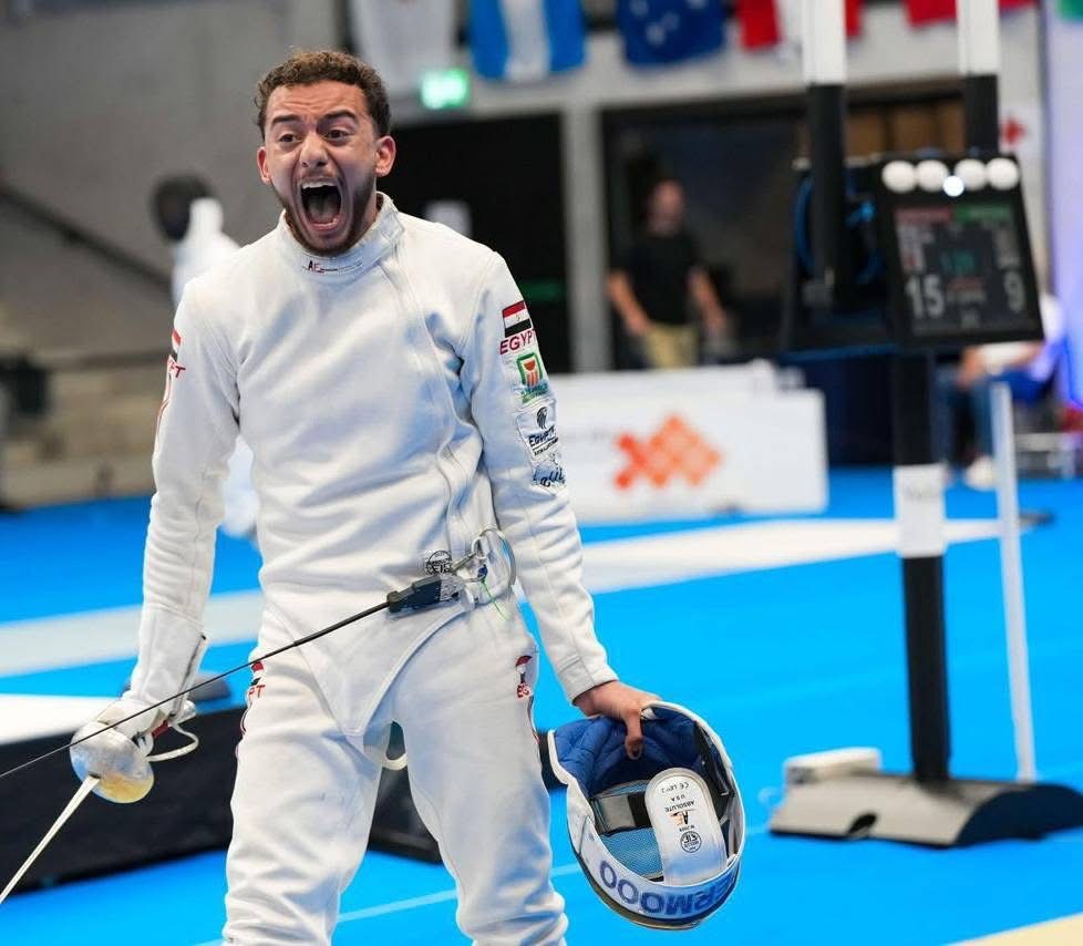 محمد السيد يحصد ذهبية كأس العالم لسيف المبارزة في سويسرا