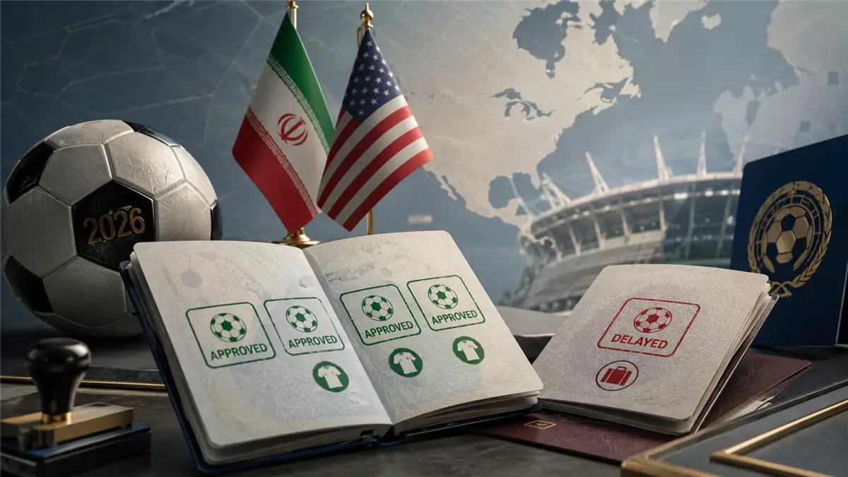 منتخب إيران يواجه أزمة التأشيرات قبل كأس العالم 2026 - Illustration