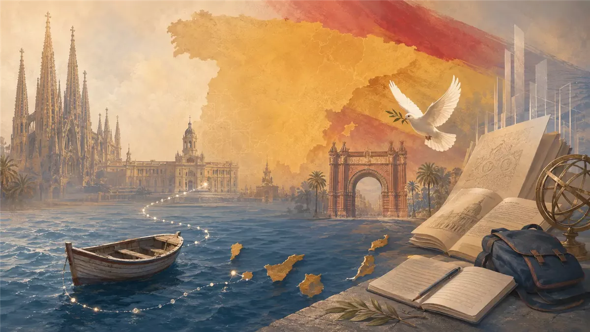 البابا ليو الرابع عشر يناقش السلام والهجرة في إسبانيا - Illustration