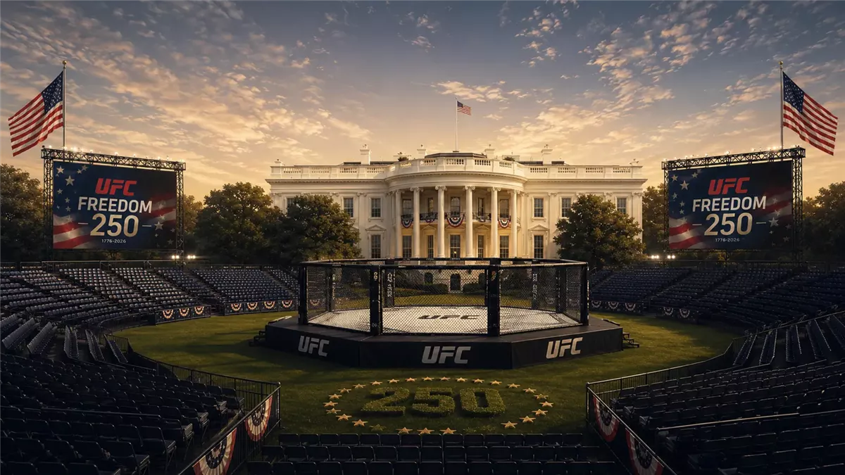 البيت الأبيض يستعد لاستضافة UFC Freedom 250 - Illustration