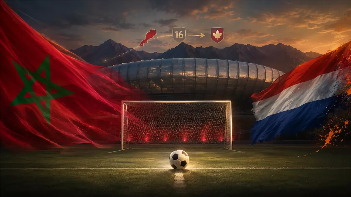 المغرب يقصي هولندا من كأس العالم 2026 ويبلغ دور الـ16 - Illustration