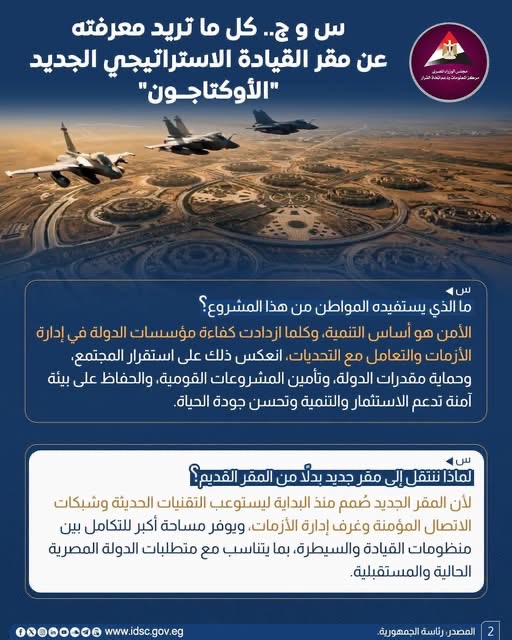 بيان رئاسة الجمهورية عن مقر القيادة الاستراتيجية «الأوكتاجون» (2)