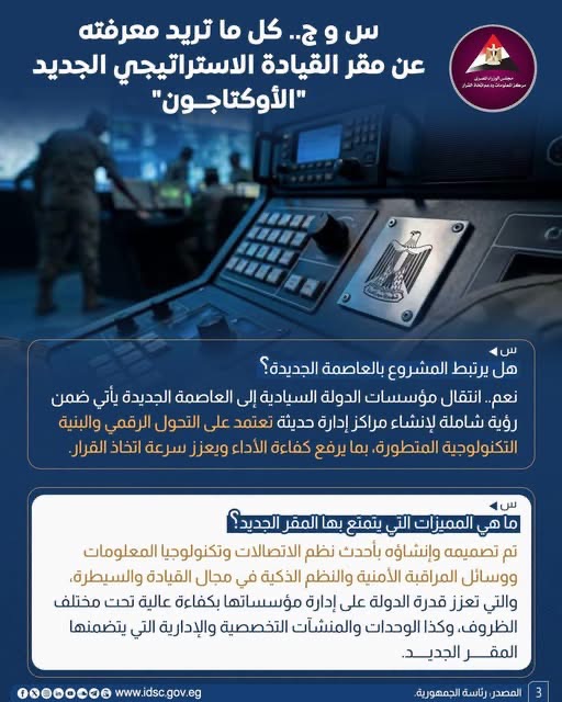 بيان رئاسة الجمهورية عن مقر القيادة الاستراتيجية «الأوكتاجون» (3)