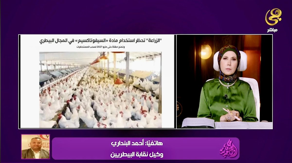     البنداري يدعو لرقابة بيطرية على استخدام السيفوتاكسيم