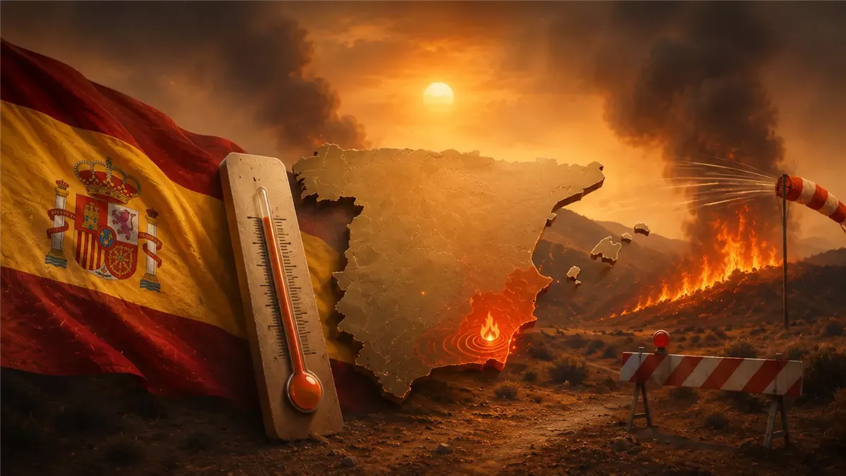 سكان جنوب إسبانيا يتأثرون بانتشار حرائق الغابات القاسية - Illustration