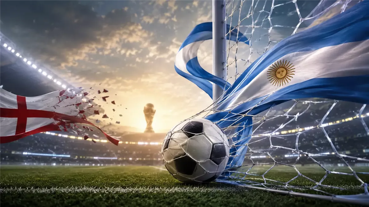 الأرجنتين تنتزع فوزاً درامياً 2-1 من إنجلترا - Illustration
