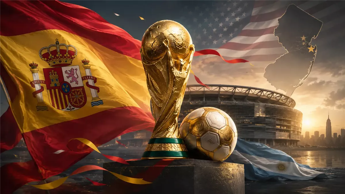 إسبانيا تنتزع كأس العالم 2026 من الأرجنتين - Illustration