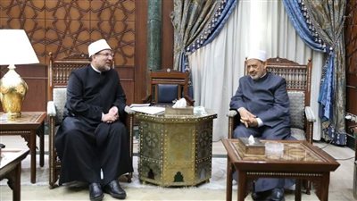 شيخ الأزهر يستقبل وزير الأوقاف السابق