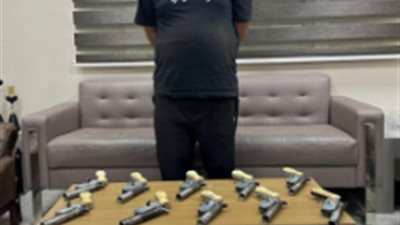 سقوط عنصر اجرامى بحوزته 10 قطع سلاح بالبحيرة 