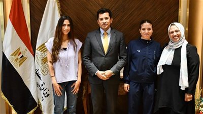 وزير الرياضة ينهي الخلاف بين جنة عليوة وشهد سعيد 