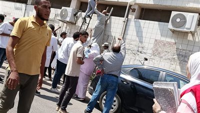 نشوب حريق فى مستشفى السادات المركزى