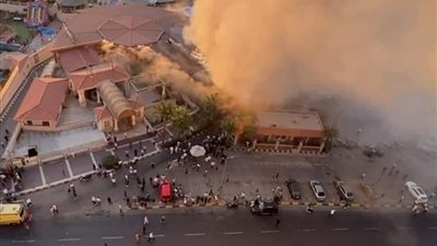 حريق هائل في مطعم “ابن البلد” بمنطقة جليم بالإسكندرية