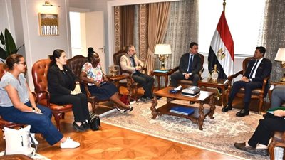 وزير الشباب يلتقي ممثلي الأمم المتحدة ومنظمة اليونسيف لبحث التعاون المشترك