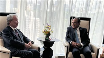 وزير الخارجية يلتقي رئيس وكالة اليابان للتعاون الدولي 