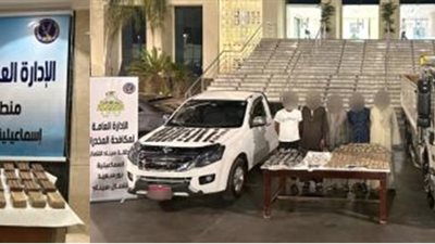 ضبط مصنع لتصنيع الكبتاجون ومخدرات بقيمة 41 مليون جنيه بحوزة 27 متهماً (صور)